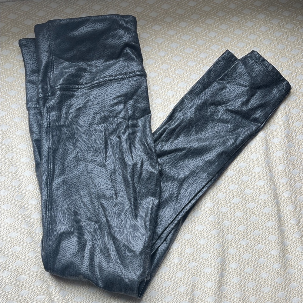 SPANX Black Textured Leggings